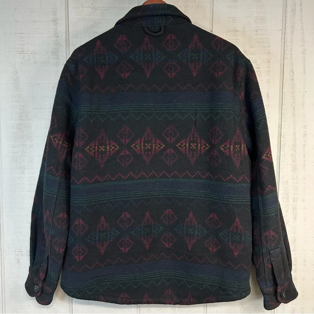 Jachs NY Southwestern Jacket Shacket Mens M Wool‎ Blend Sherpa Aztec Country